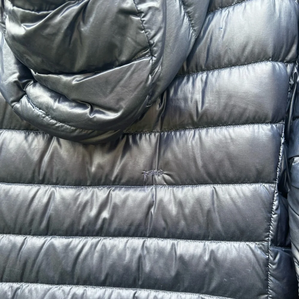 XL Uniqlo Navy Blue Down-Filled Poly Puffer Full Zip Hooded Jacket Men’s